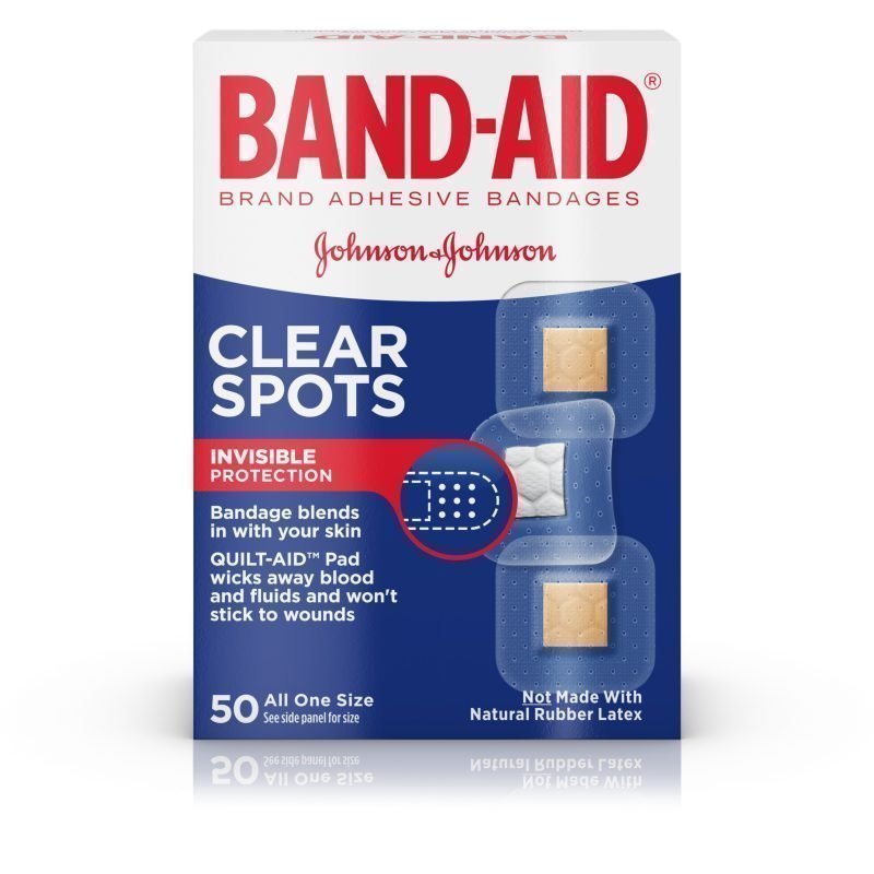 BAND AID COMFORT-FLEX CLEAR SPOTS 50CT
