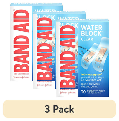 BAND AID WATERPROOF CLEAR JUMBO BDG 6CT