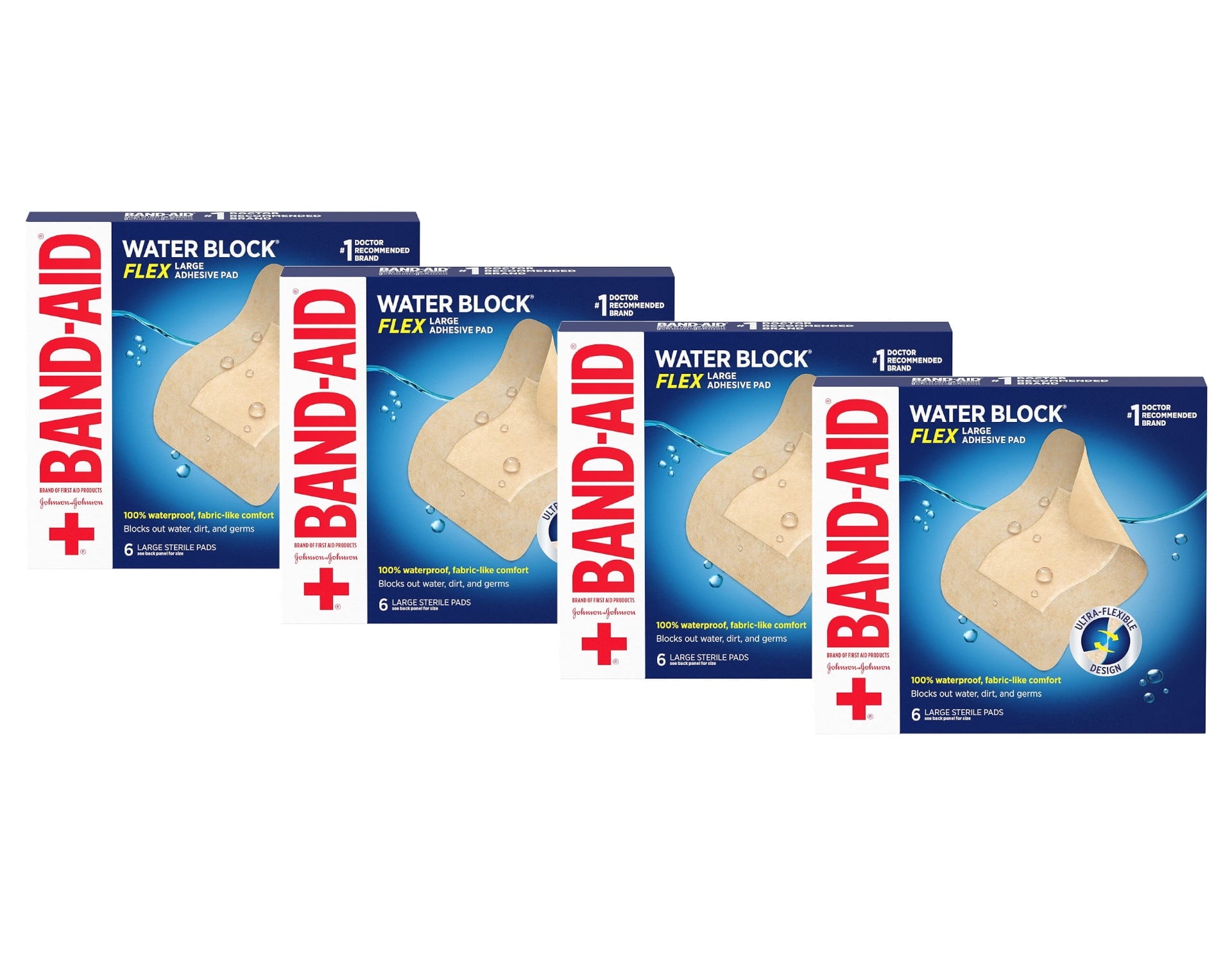 BAND AID WATER BLOCK FLEX PAD 6CT
