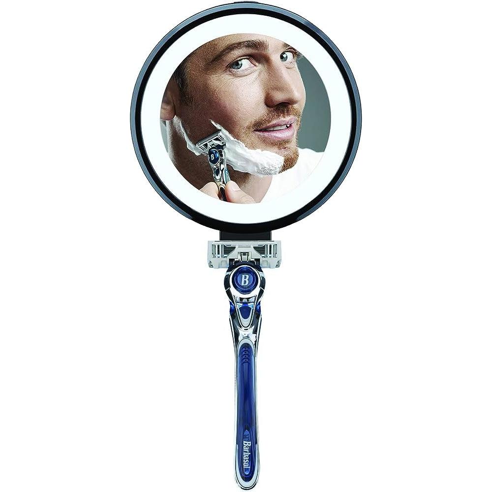 Barbasol Mirror 2X Magnifying Led With Razor Holder