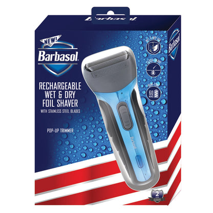Barbasol Shaver Foil With Pop- Up Trimmr Rechargeable Wet/Dry
