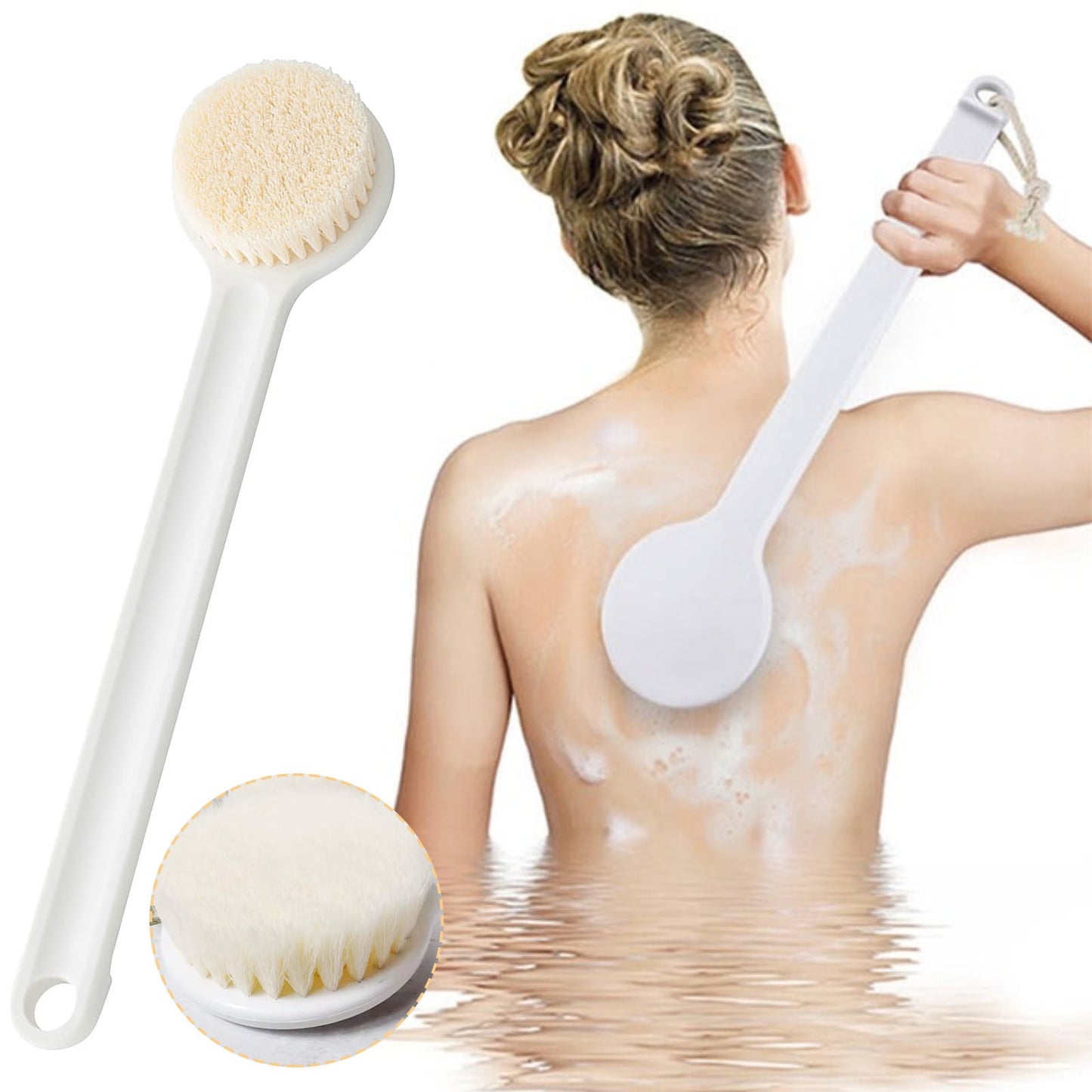 Body Benefits Natural Bristle Bath and Shower Back Brush