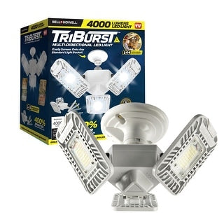 Bell + Howell TriBurst Multi-Directional LED 3 Panel Ceiling Light, 4000 Lumens