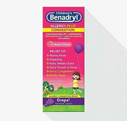BENADRYL-D KIDS ALLRGY/SINUS LIQ GRP 4OZ
