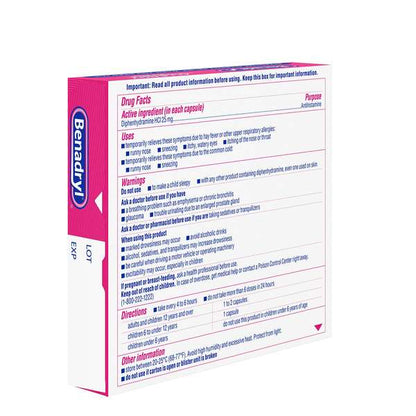 BENADRYL ALLERGY DYE FREE LIQUIGEL 24CT