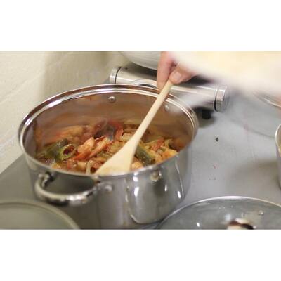 Bene Casa Stainless Steel Dutch Oven with Glass Lid, 5 Quart