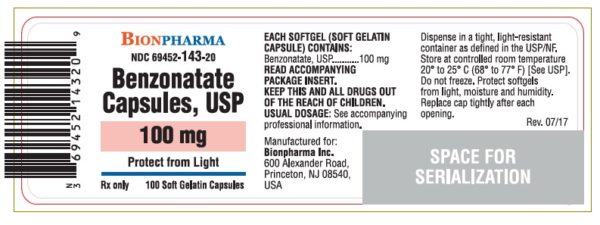 BENZONATATE GC 100MG 100 SFG