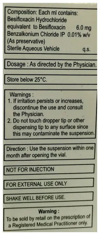 BESIVANCE DR 0.6% 5ML OPTH