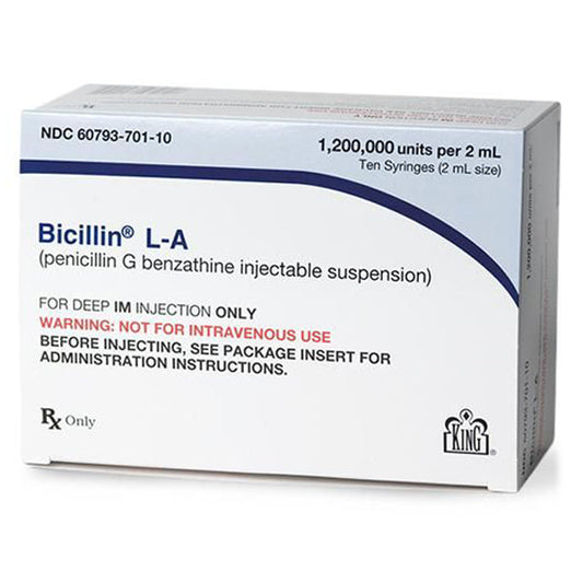 BICILLIN L-A SY 2.4MMU 10X4ML 18G