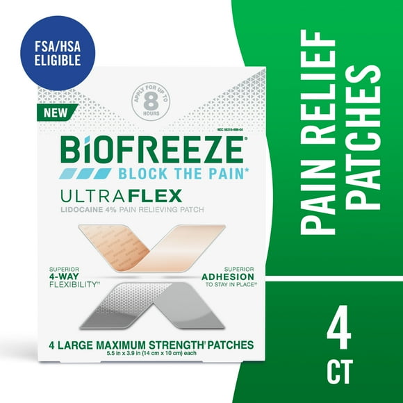 BIOFREEZE ULTRAFLEX LIDOCAINE 4% PAT 4CT