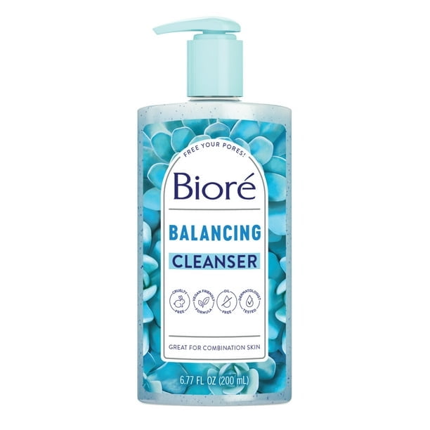 Biore Blue Agave + Baking Soda Cleanser 6.77oz Pump