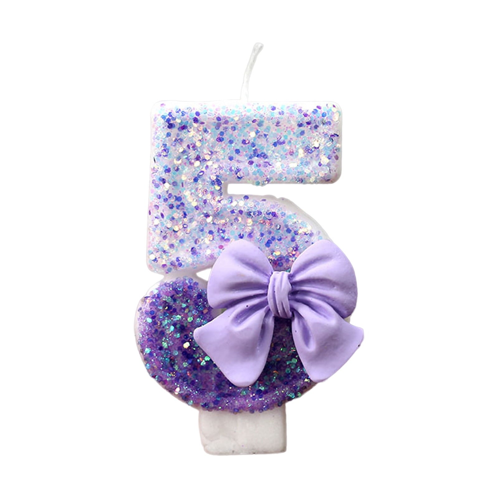 Unique Vibrant Rainbow Border Birthday Candle - Number 5