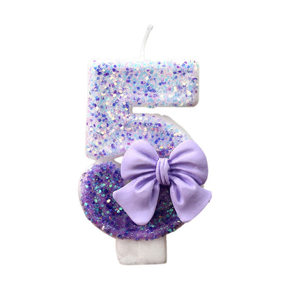 Unique Vibrant Rainbow Border Birthday Candle - Number 5
