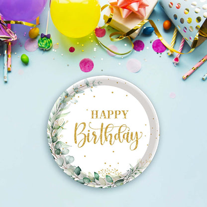SENSATIONS Premium Paper Lunch Plates - Birthday Bliss, 20 count