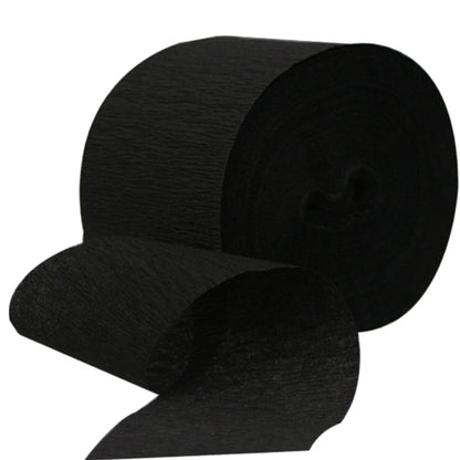Black Crepe Paper Streamer, 81ft, 1ct