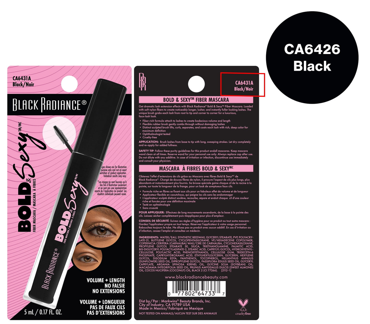 Black Radiance Bold & Sexy Fiber Mascara - Black
