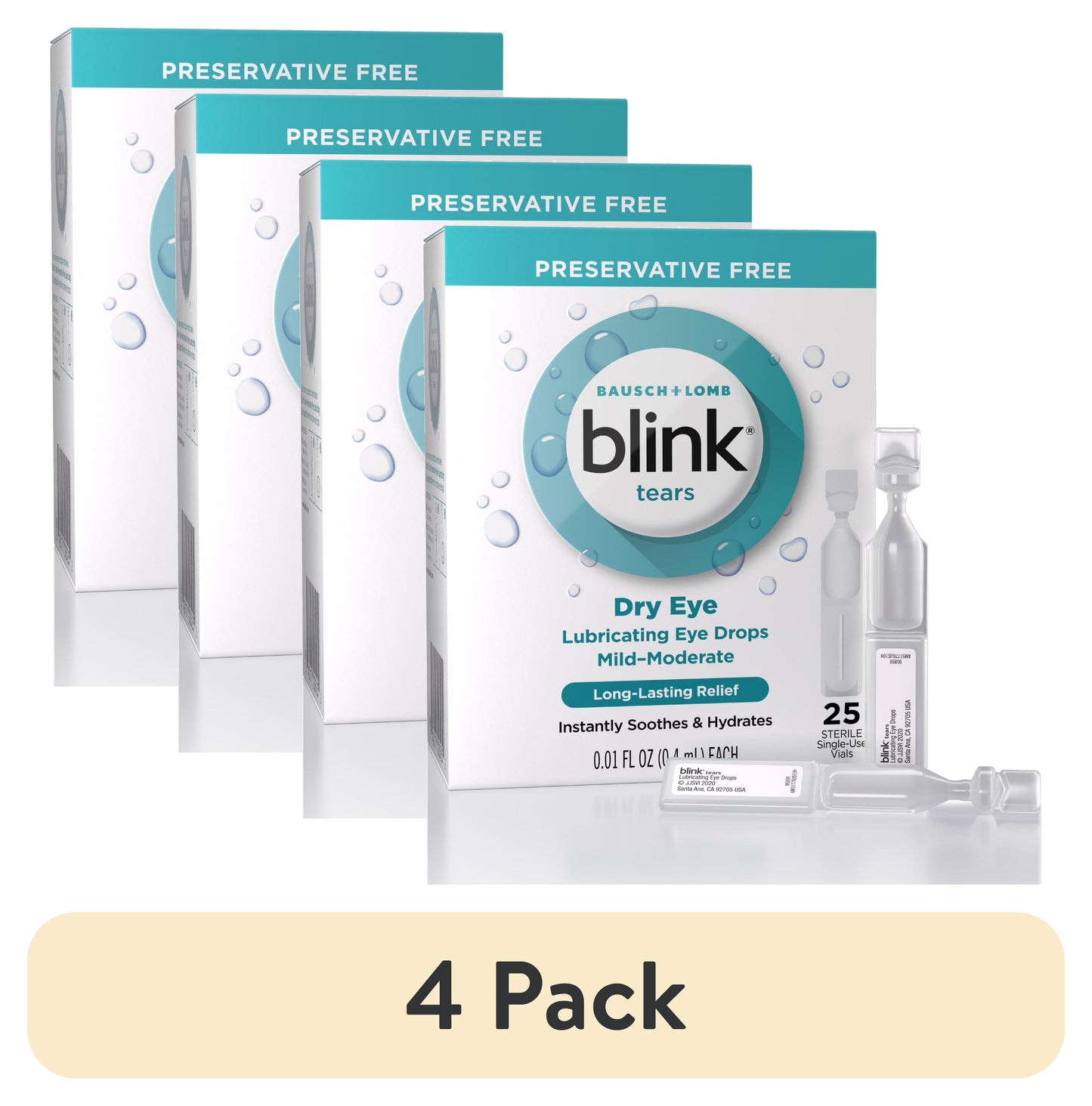 BLINK DRY EYE DROPS PRESERV FREE 25CT UD