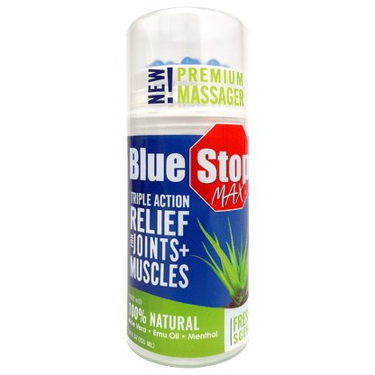 BLUE STOP MAX MESS FREE MASSG GEL 3.4OZ