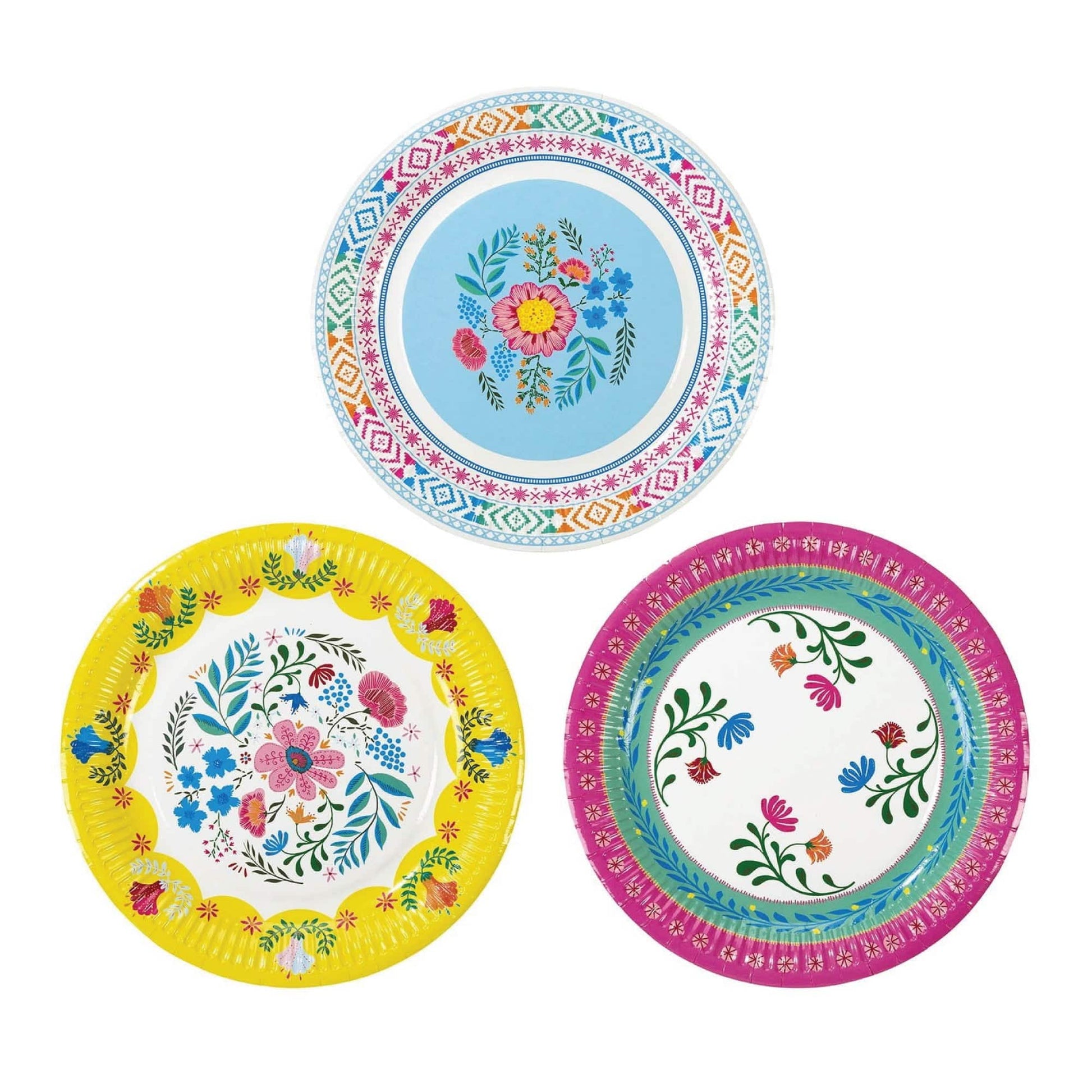 SENSATIONS Premium Paper Lunch Plates - Modern Monochrome, 20 count