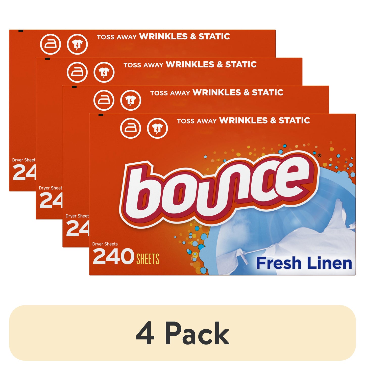 BOUNCE FRESH LINEN DRYER SHEETS 160CT DS