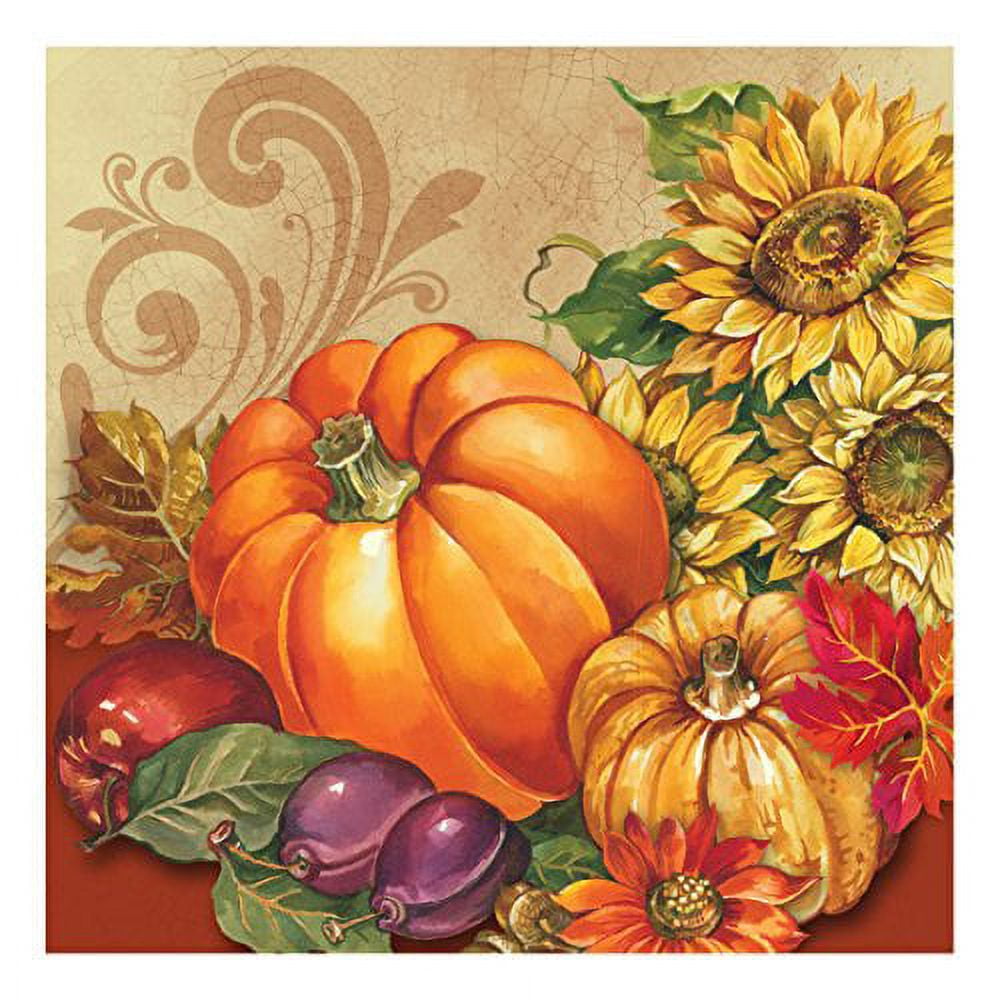 SENSATIONS Beverage Napkins - Bountiful Blooms, 24 count