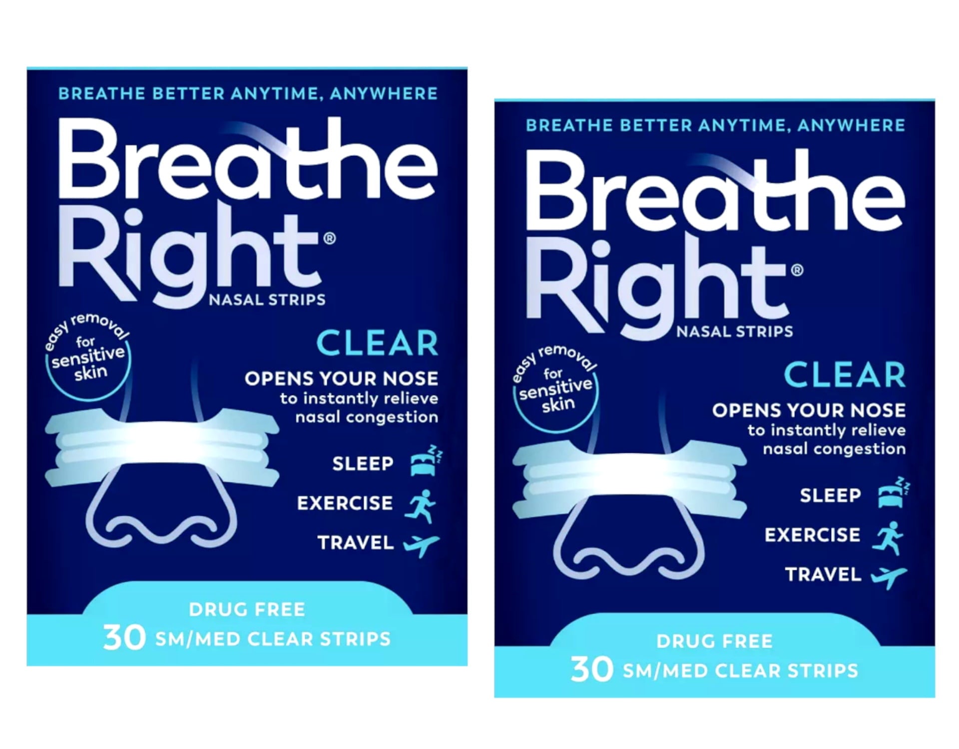 BREATHE RIGHT CLEAR SMALL/MEDIUM 30CT