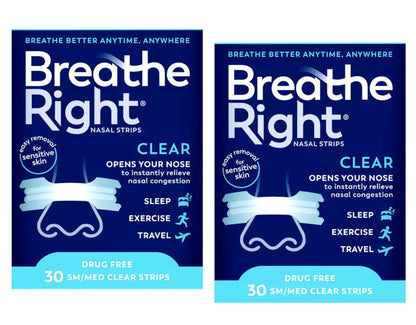 BREATHE RIGHT CLEAR SMALL/MEDUM STP 30CT