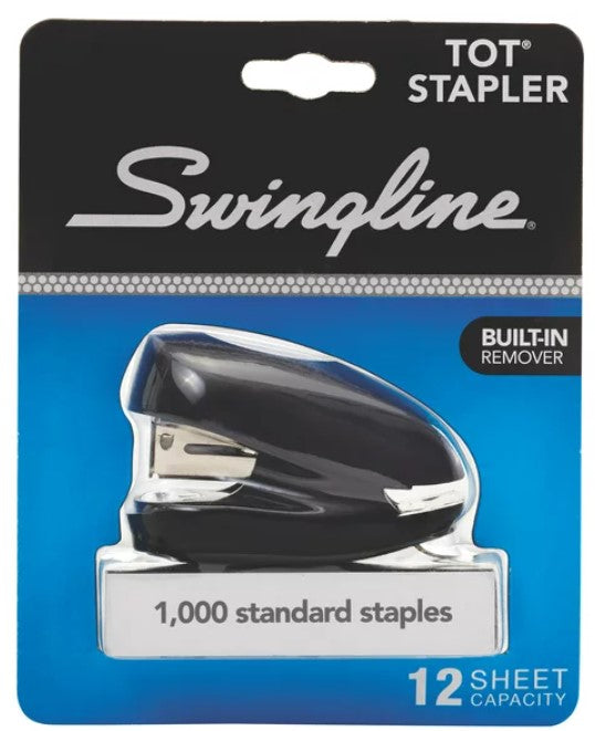 Swingline Tot Stapler, Built-in Staple Remover, 12 Sheets, Assorted Colors