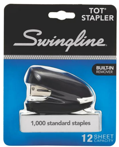 Swingline Tot Stapler, Built-in Staple Remover, 12 Sheets, Assorted Colors