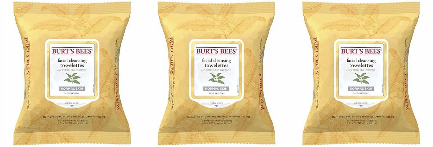 Burt's Bees Facial Cleansing Towelettes with White Tea Extract, 30 count