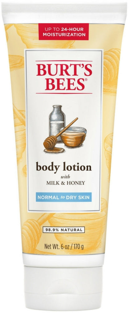 Burt's Bees Naturally Nourishing Milk & Honey Body Lotion, 6 oz