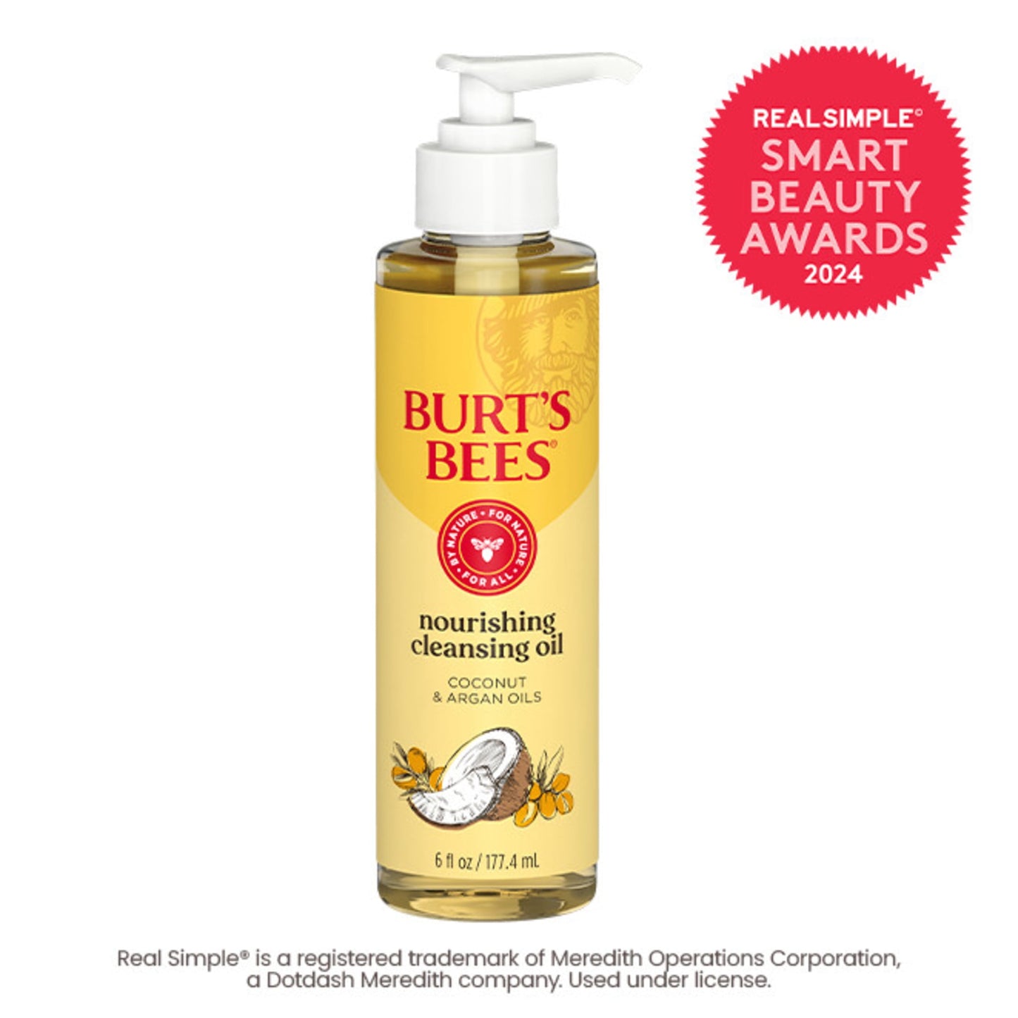 Burt's Bees Facial Cleansing Oil with Coconut & Argan Oil, 6 oz