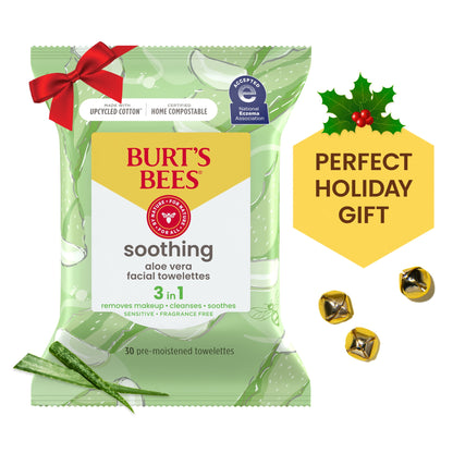 Burt's Bees Sensitive Facial Cleansing Towelettes with Aloe Vera, 30 count
