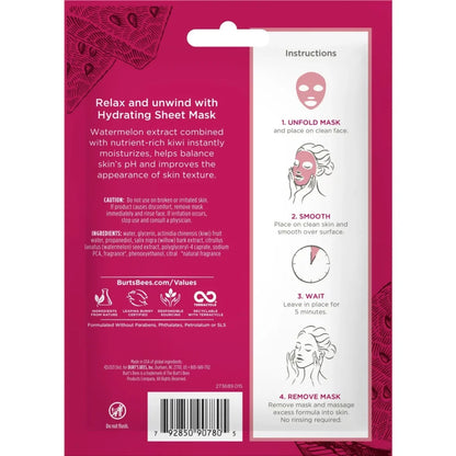 Burts Bees Sheet Mask Hydrating Watermelon (6in)