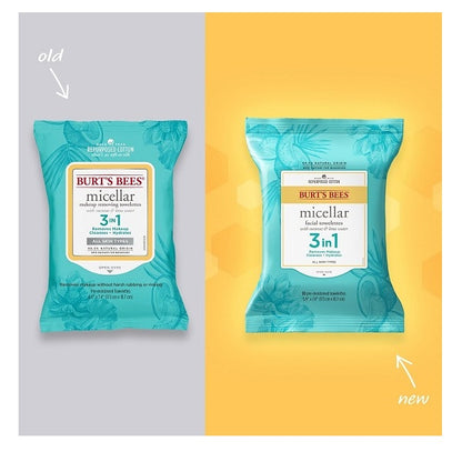 Burt's Bees Micellar Makeup Removing Towelettes with Coconut & Lotus, 30 count