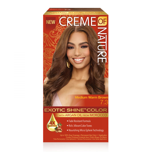 Creme Of Nature Color #7.3 Medium Warm Brown Exotic Shine