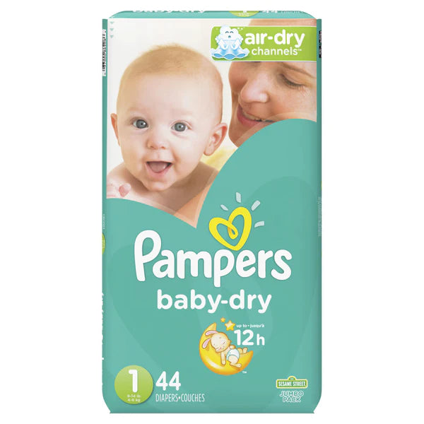 Pampers Diapers Size 1 Baby- Dry 44 Count
