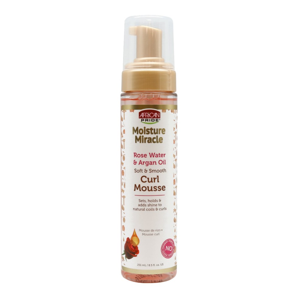 African Pride Curl Mousse Rose Water & Argan Oil 8.5oz