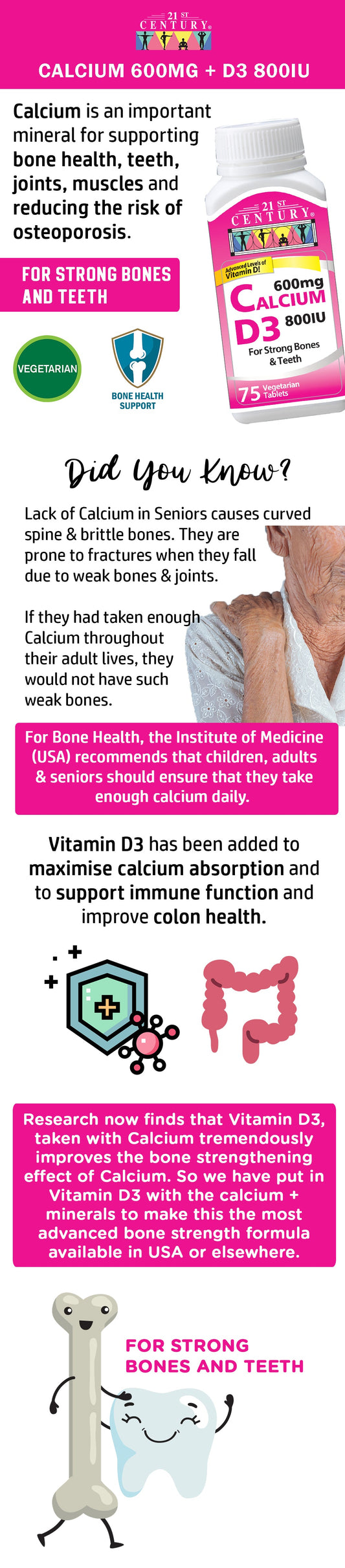 CALCIUM 600+D3 TB 600MG-800U 75