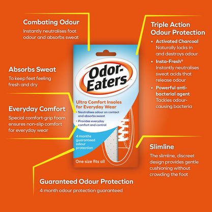 ODOR EATERS INSOLE ULTRA COMFORT 3 PK