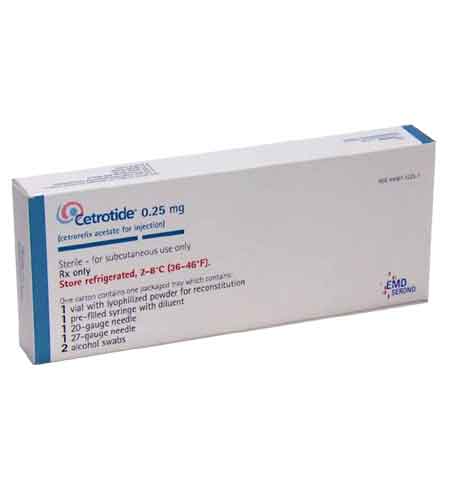 CETRORELIX ACET KT0.25MG W/DIL SY