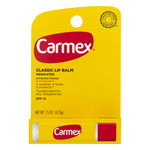 Carmex Lip Balm Stick Classic Medicated Spf#15 0.15oz (12in)