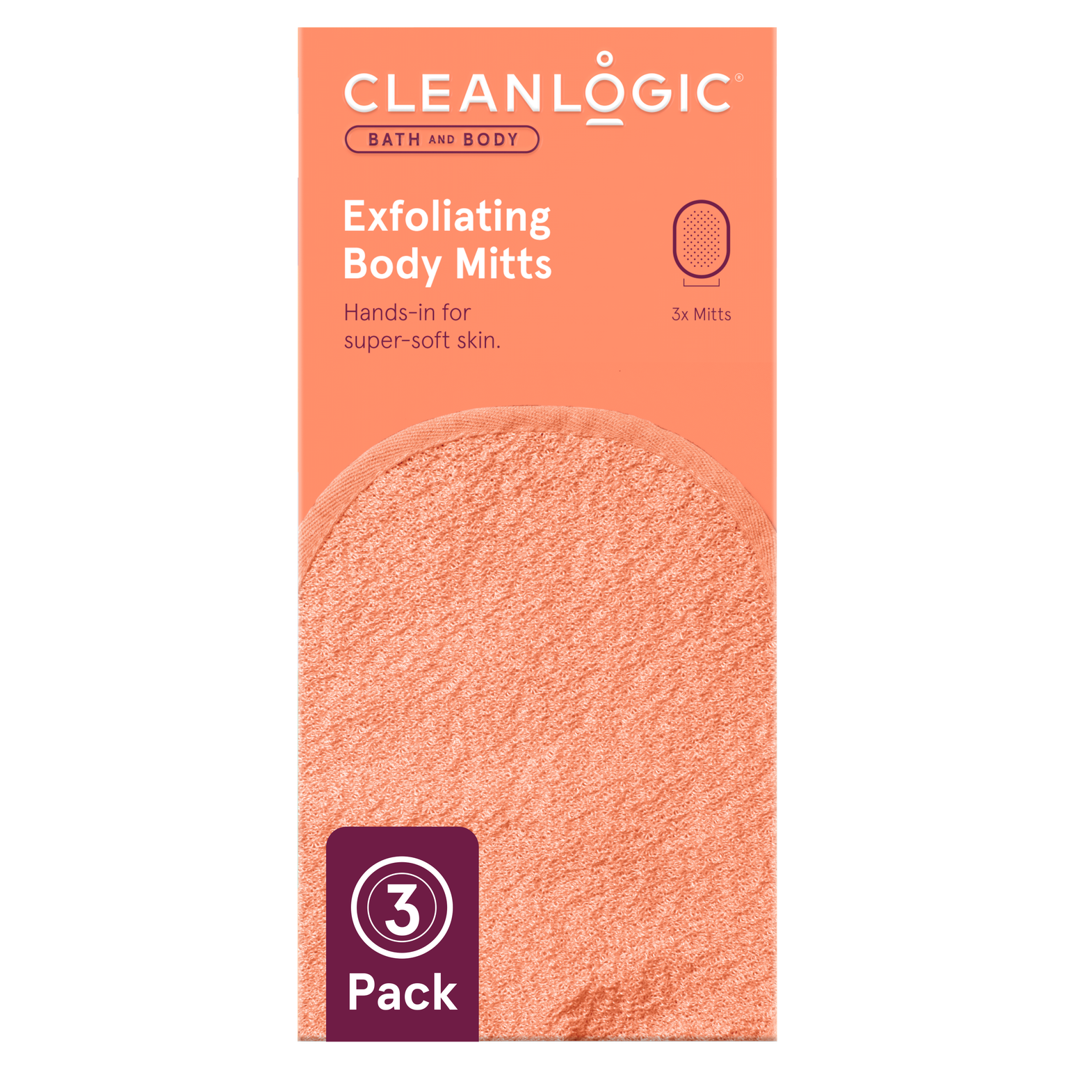 Clean Logic Bath & Body Exfoliating Body Mitt