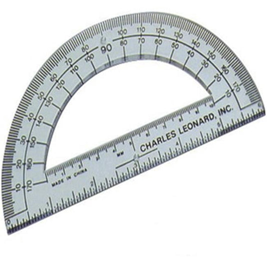 CLi Clear Plastic Protractor - Assorted Colors