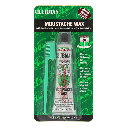 CLUBMAN MOUSTACHE WAX BLACK .5Z
