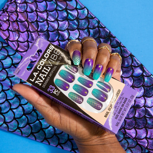 L. A. Colors Nail Vibe Artificial Nail Tip Kit - Cool & Chic