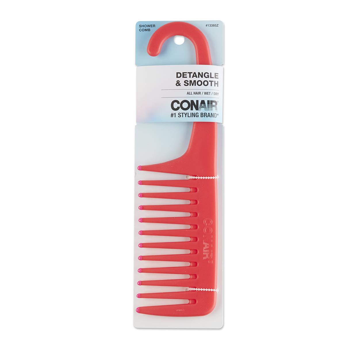 CONAIR Detangle & Smooth Shower Comb - Assorted