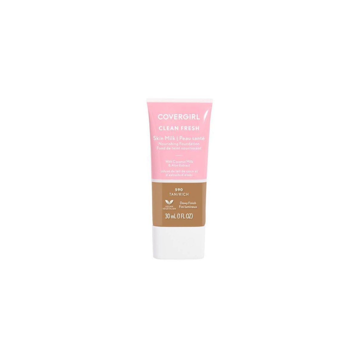 COVERGIRL Clean Fresh Skin Milk Foundation Dewy Finish - 590 Tan/Rich