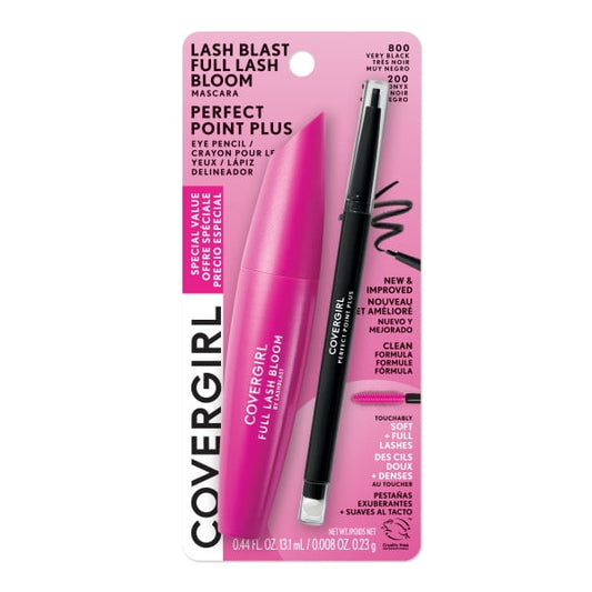 COVERGIRL Lash Blast Full Lash Bloom Mascara & Perfect Point Plus Eye Pencil - 800 Very Black & 200 Black Onyx