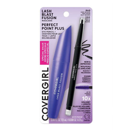COVERGIRL Lash Blast Fusion Mascara & Perfect Point Plus Eye Pencil - 860 Very Black & 200 Black Onyx